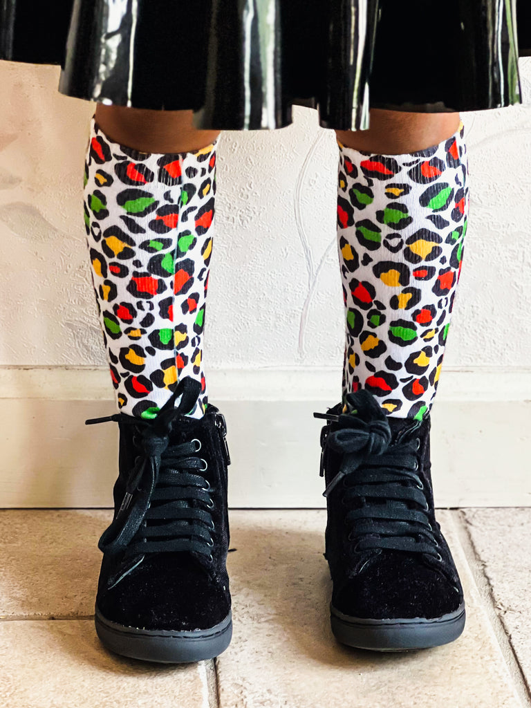 Black History Month Cheetah Socks - Dapper Xpressions