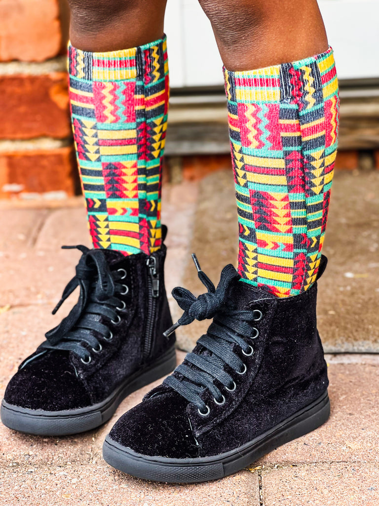 African Kente Print Socks - Dapper Xpressions