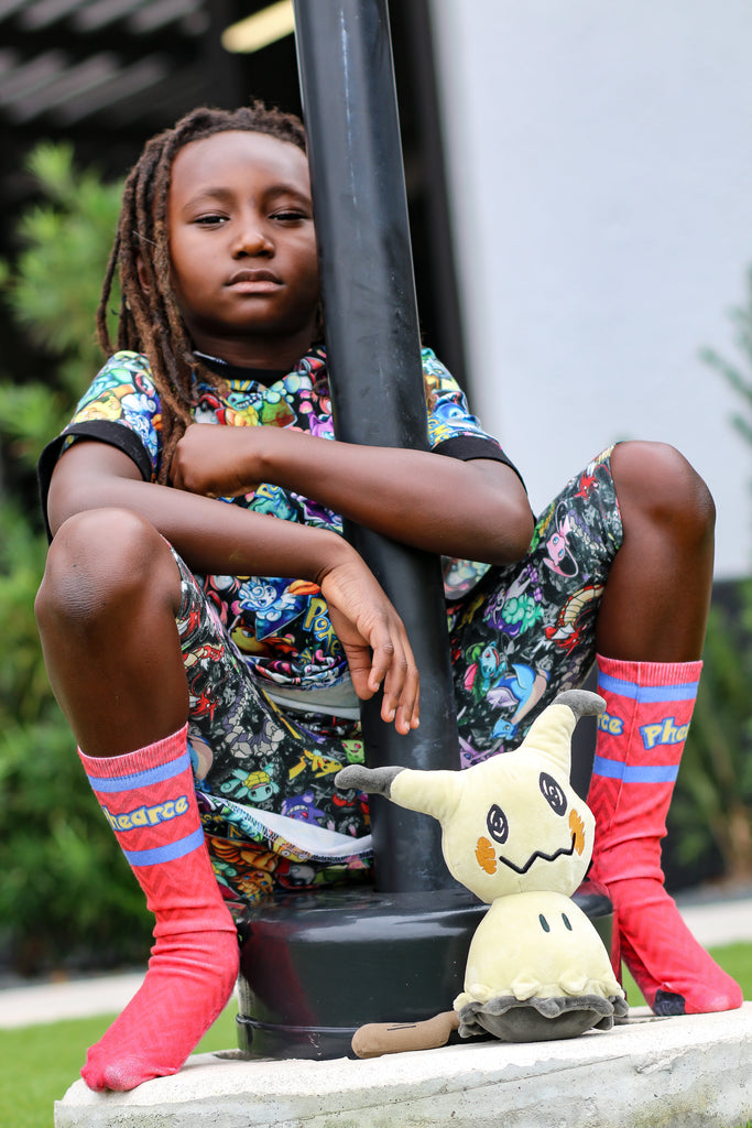 Personalized Pokemon Font Socks - Add name to notes section at checkout! - Dapper Xpressions