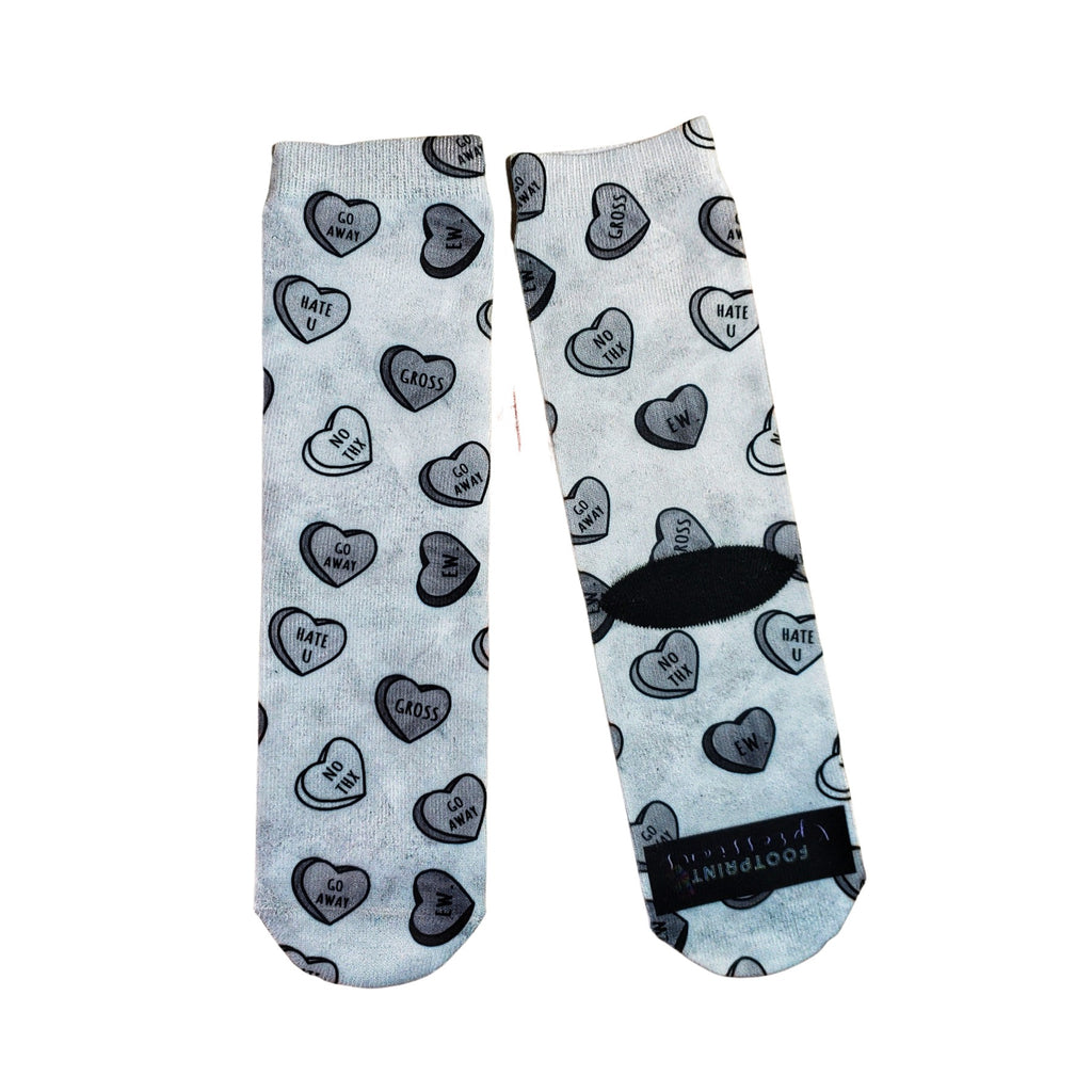 Anti Valentine's Day Candy Hearts Socks - Dapper Xpressions