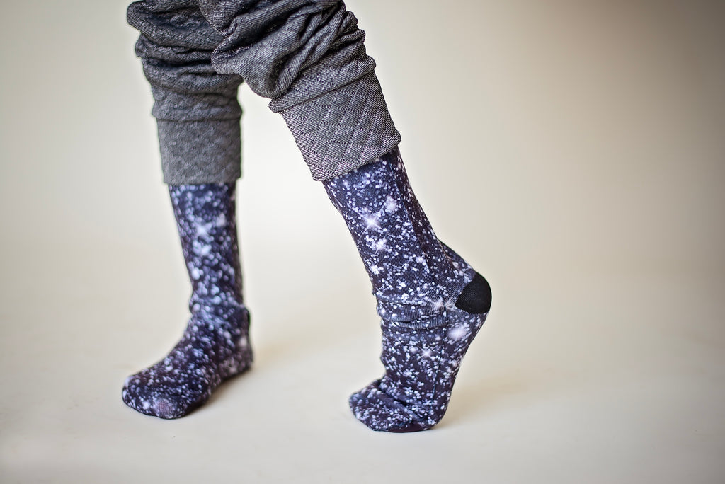 Icy Faux (Fake) Glitter Socks, Choose Your Color - Dapper Xpressions