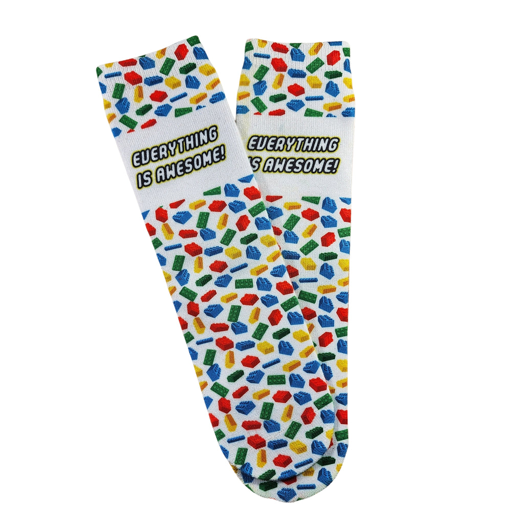 Everything is Awesome Builder Bricks Socks - Dapper Xpressions