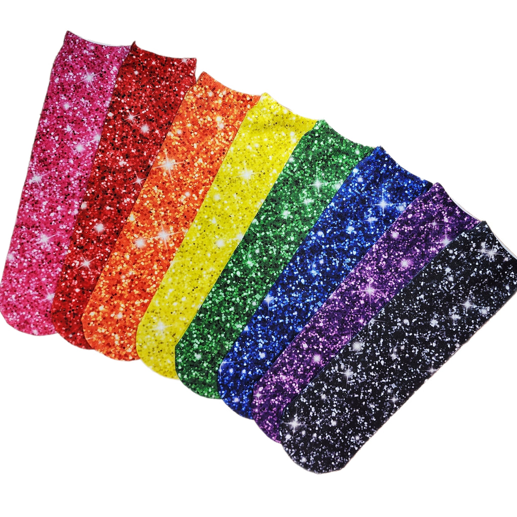 Icy Faux (Fake) Glitter Socks, Choose Your Color - Dapper Xpressions