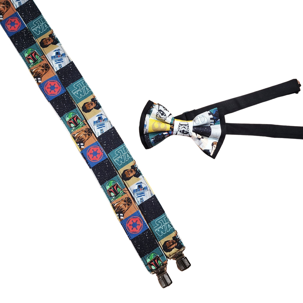 Star Wars Character Squares Suspenders - Dapper Xpressions
