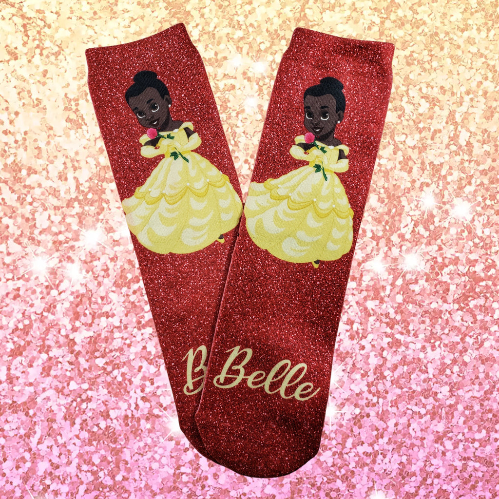Belle For The Culture Socks (Faux/Fake Glitter) - Dapper Xpressions
