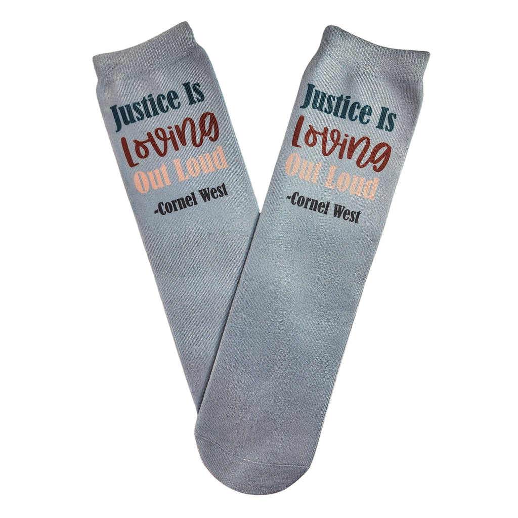 Justice is Loving Out Loud Socks - Dapper Xpressions