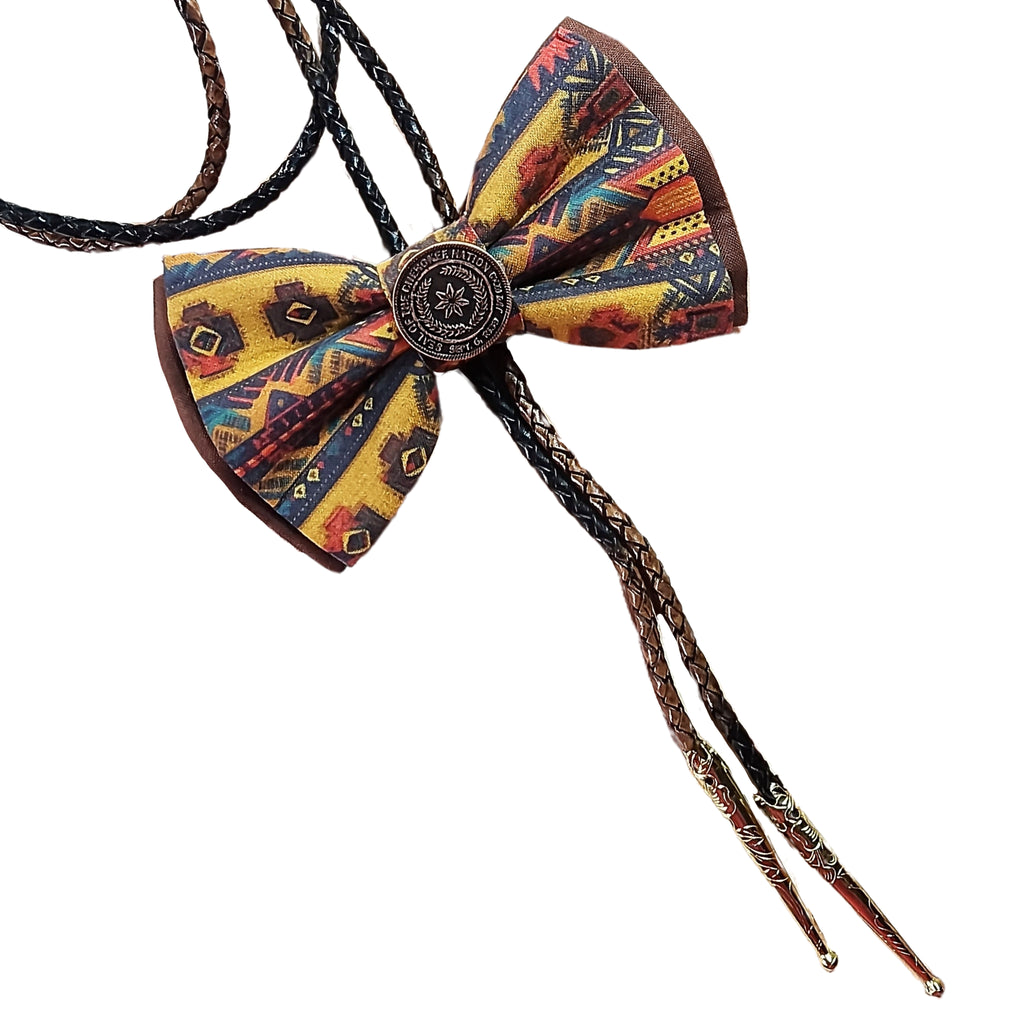 Native Inspired Bolo Bow Tie & Suspenders, Design #3 - Dapper Xpressions