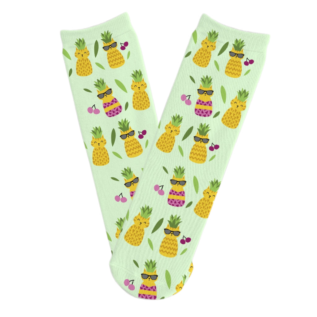 Pineapple Kitties Socks - Dapper Xpressions