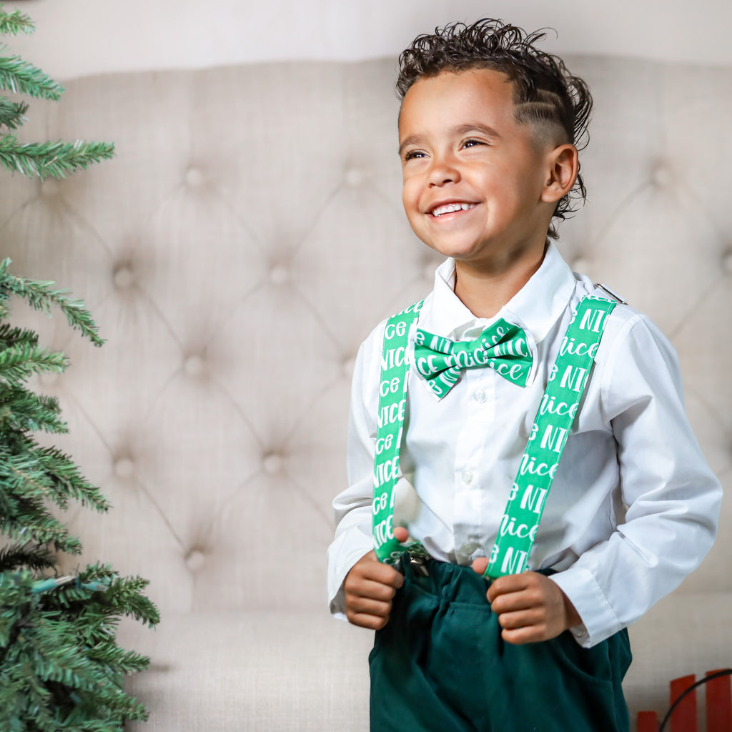 Nice List Suspenders and Bows - Dapper Xpressions