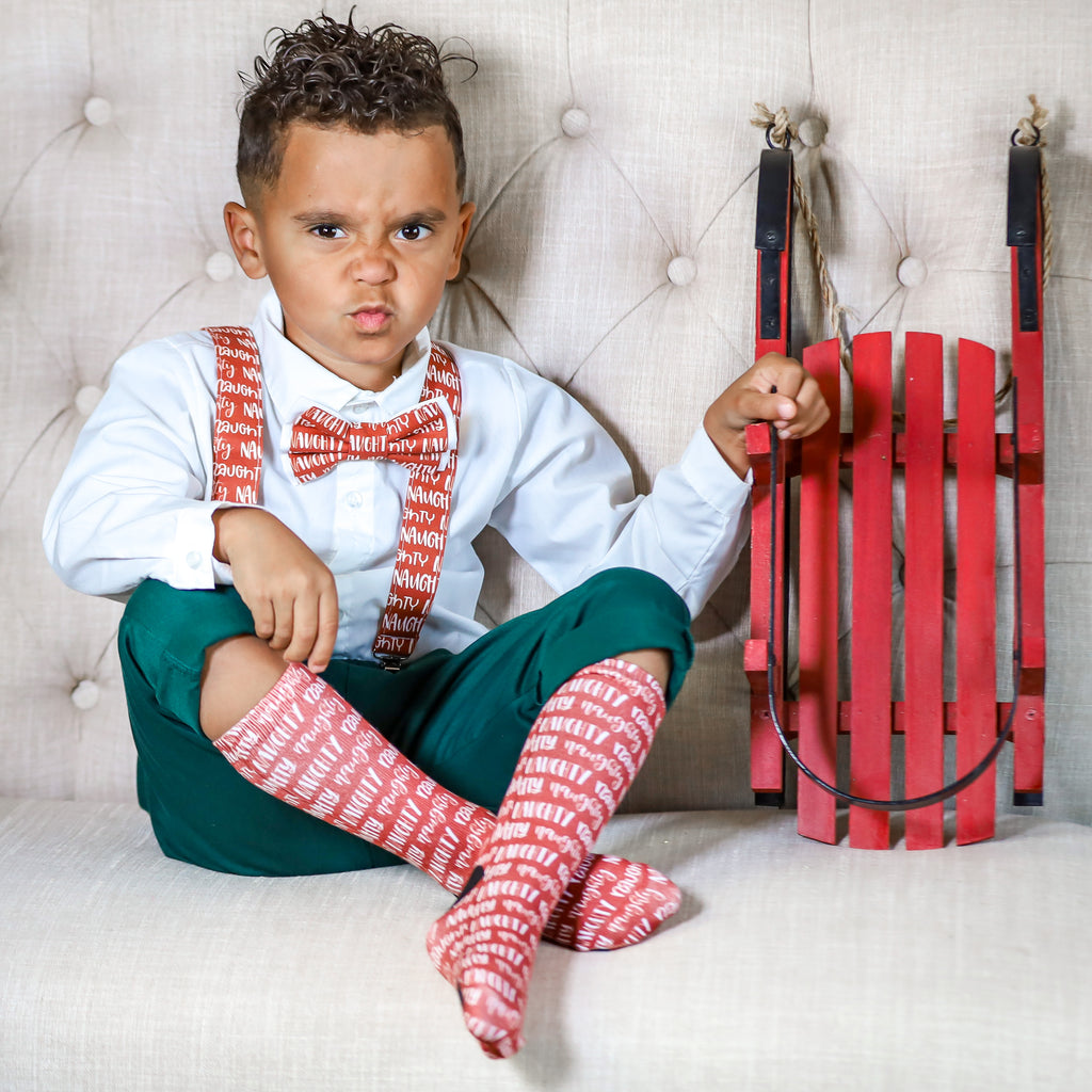 Naughty List Suspenders and Bows - Dapper Xpressions