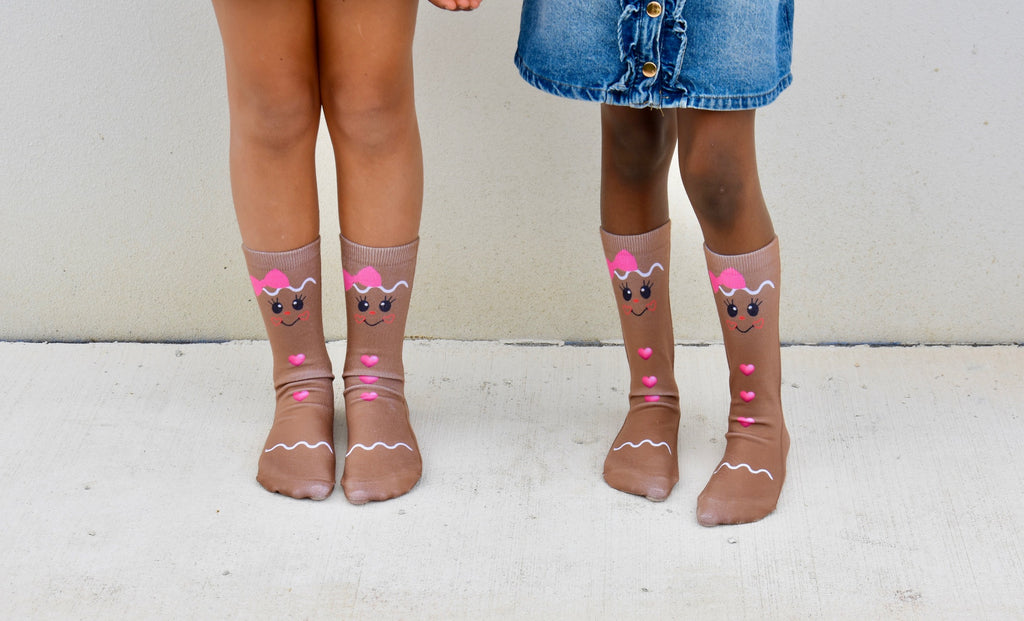 Gingerbread Boy & Girl Socks, CHOOSE DESIGN - Dapper Xpressions