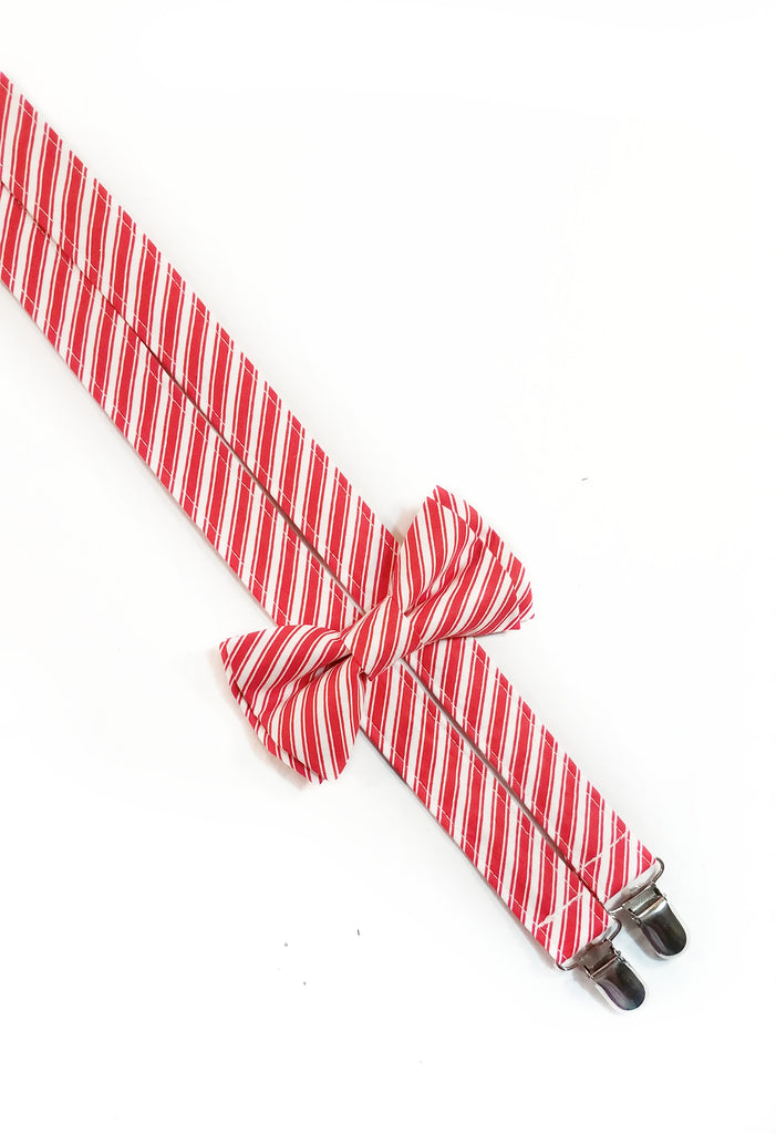 Candy Cane Suspenders, Thin Line - Dapper Xpressions