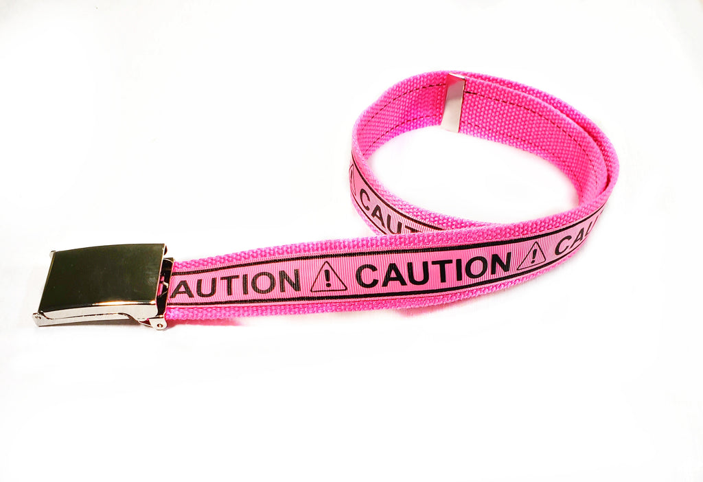 Neon Pink Caution Belt - Dapper Xpressions