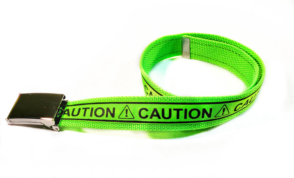 Neon Green Caution Belt - Dapper Xpressions