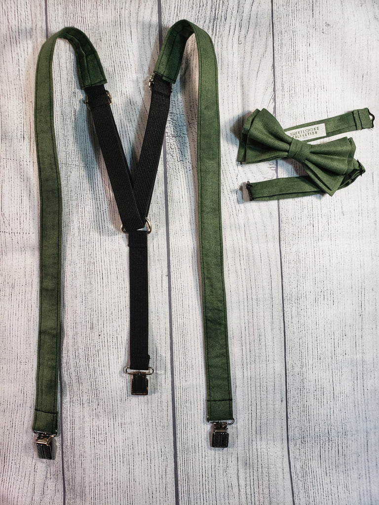Autumn Sage Skinny Suspenders - Dapper Xpressions