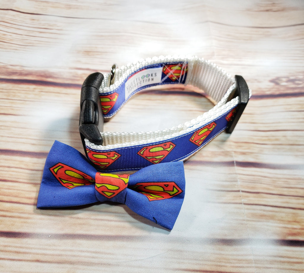 Superman One Inch Wide Collar - Dapper Xpressions