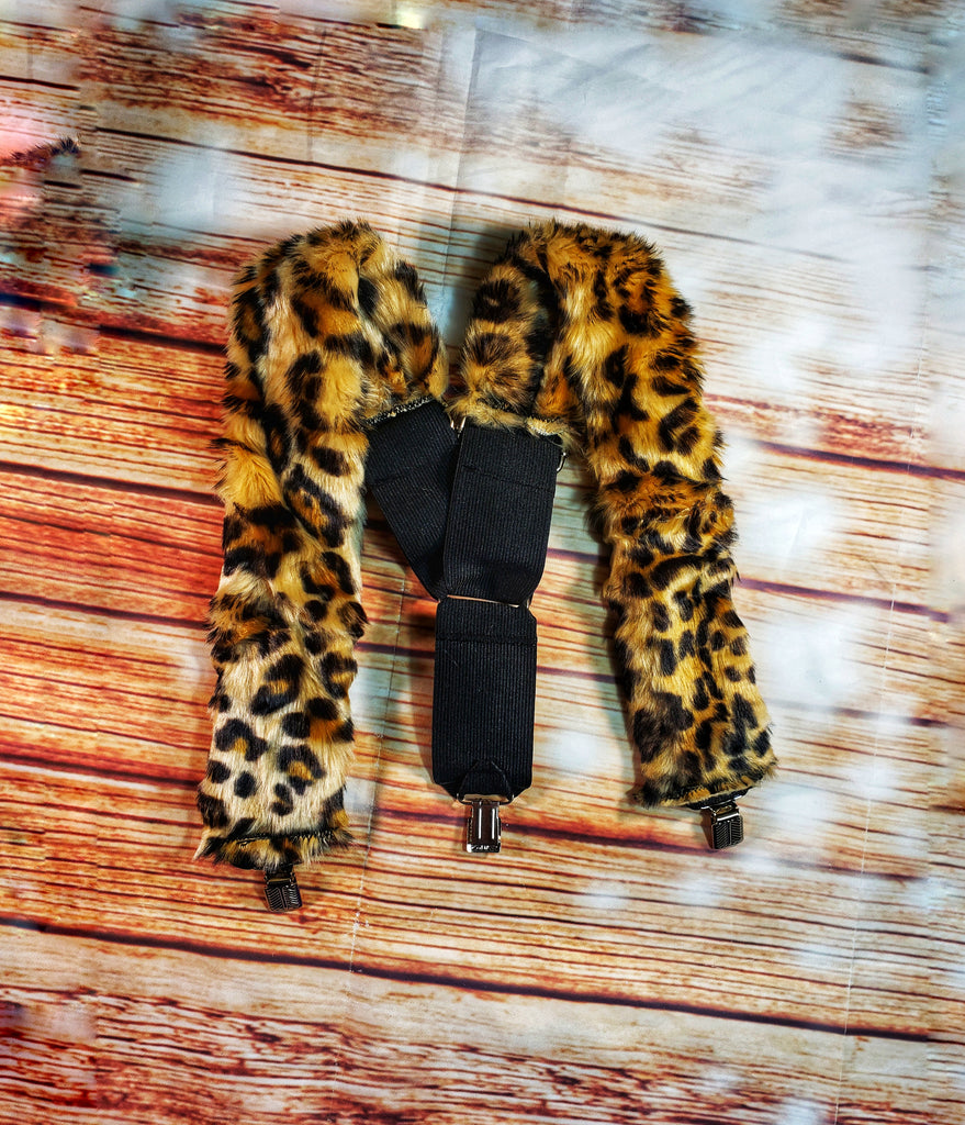 Faux Fur Suspenders - Dapper Xpressions