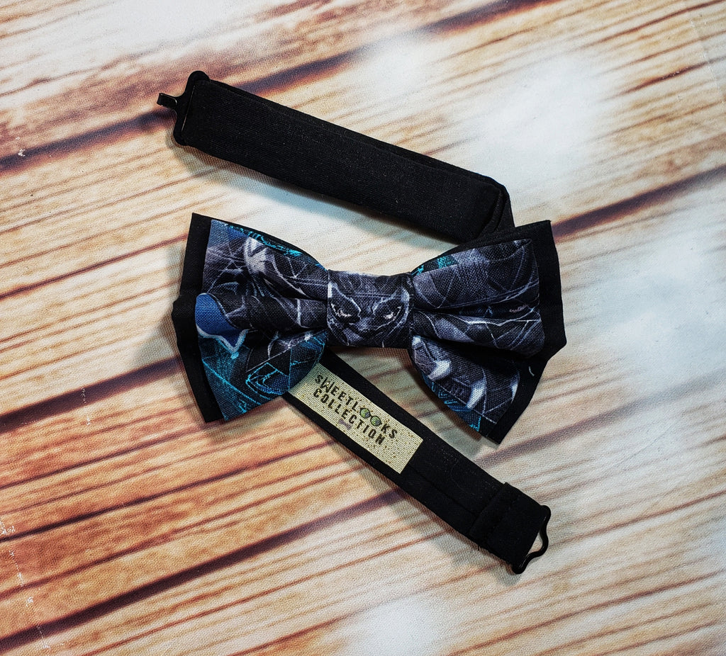 Black Panther Suspenders and Bow Tie (or Hair Bow) - Dapper Xpressions