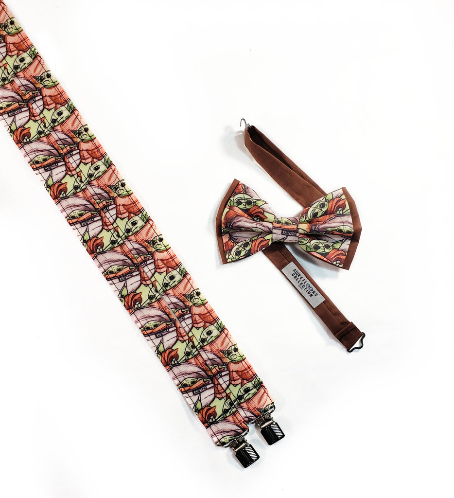 Baby Yoda Suspenders - Dapper Xpressions