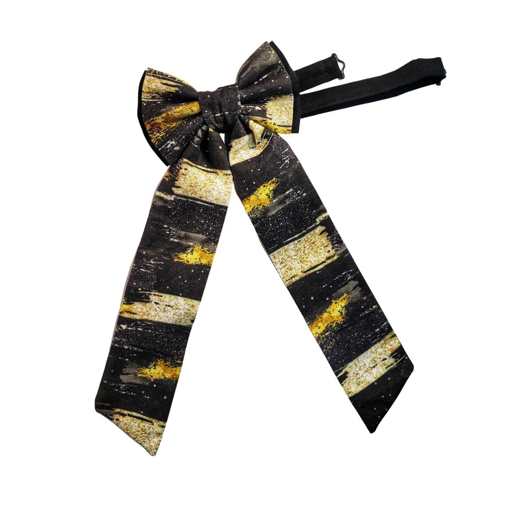 Black & Gold Brushstrokes Adjustable SweeTie - Dapper Xpressions