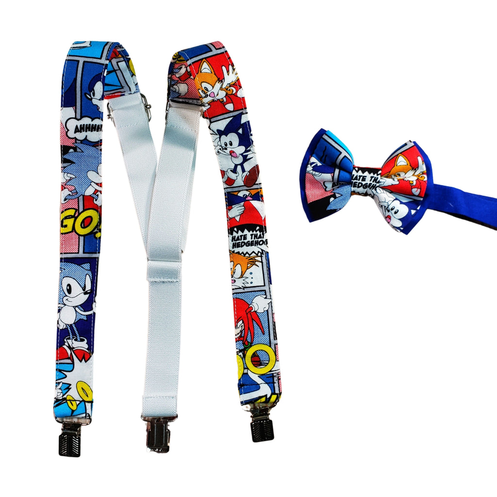 Sonic Comic Strip Suspenders - Dapper Xpressions