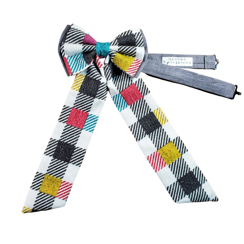 Spring Bufalo Plaid Adjustable SweeTie - Dapper Xpressions