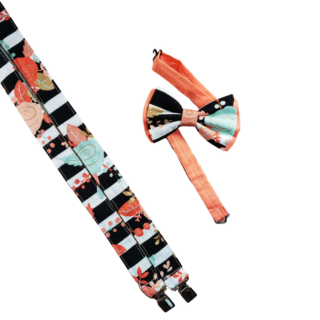 Stripes & Floral Suspenders - Dapper Xpressions