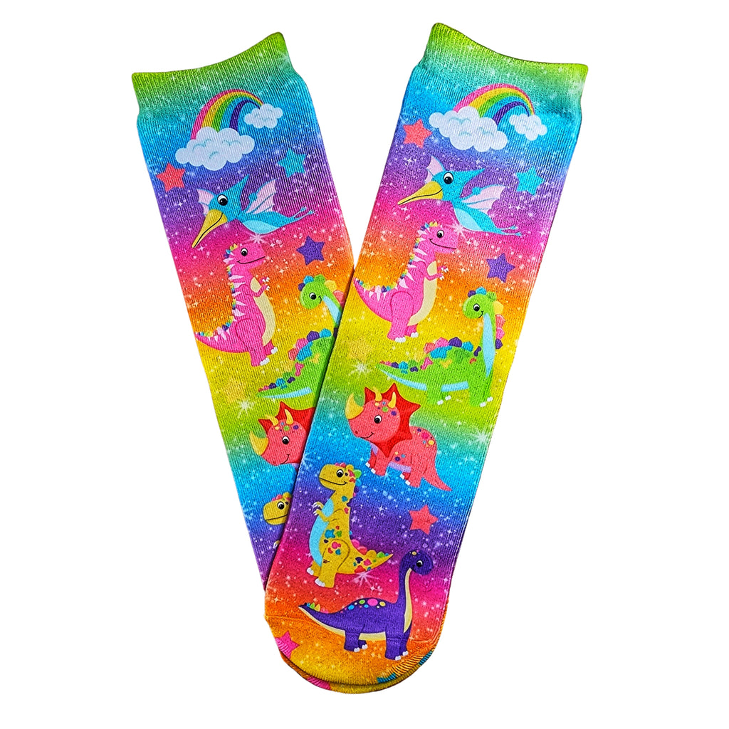 Rainbow Dinos Socks - Dapper Xpressions