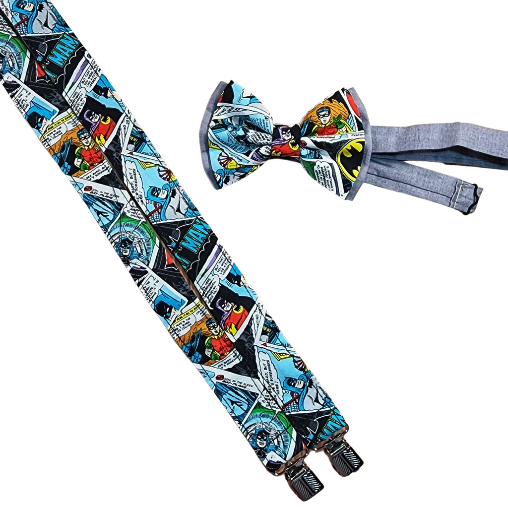 Batman & Robin Comic Suspenders - Dapper Xpressions
