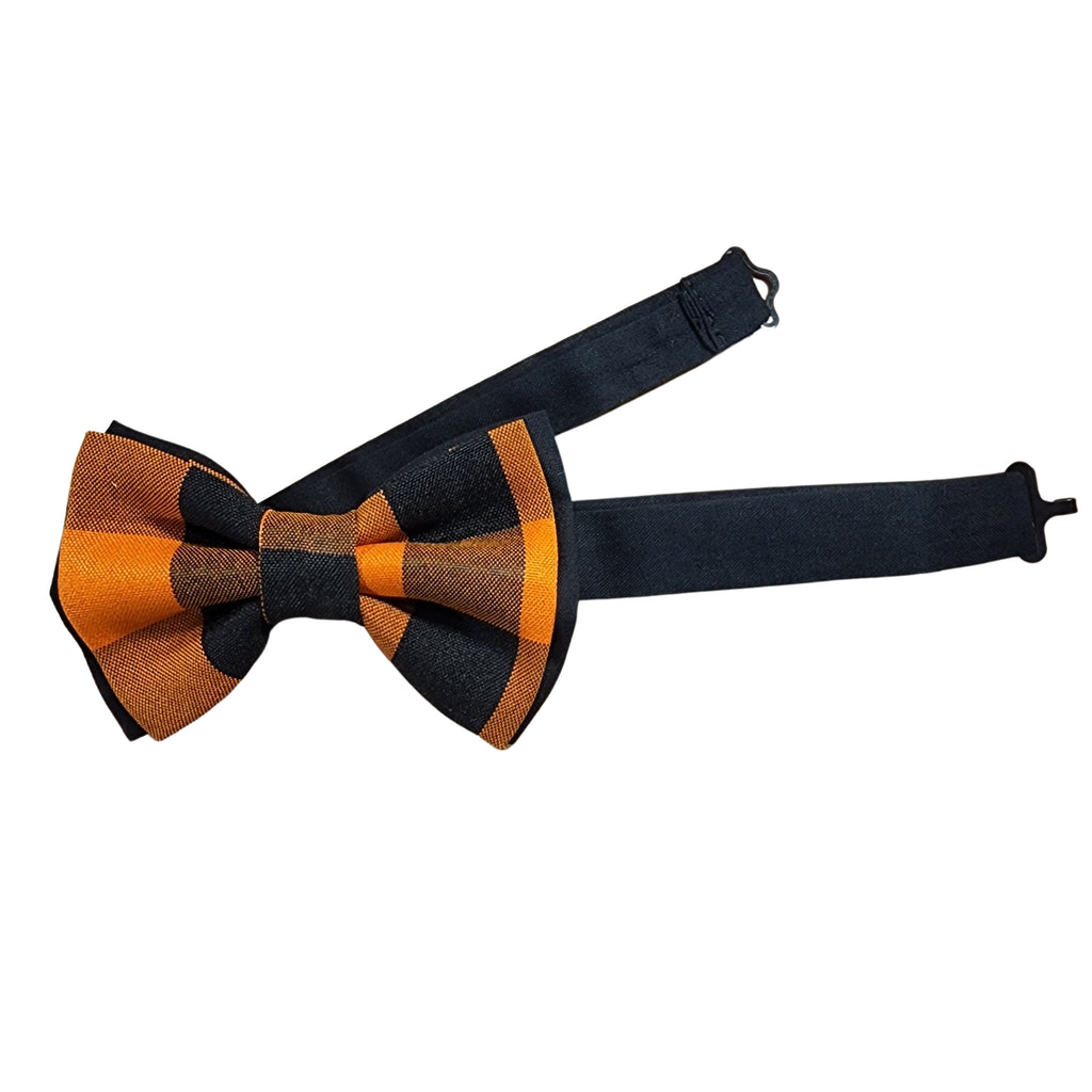 Burnt Orange Buffalo Plaid Suspenders - Dapper Xpressions