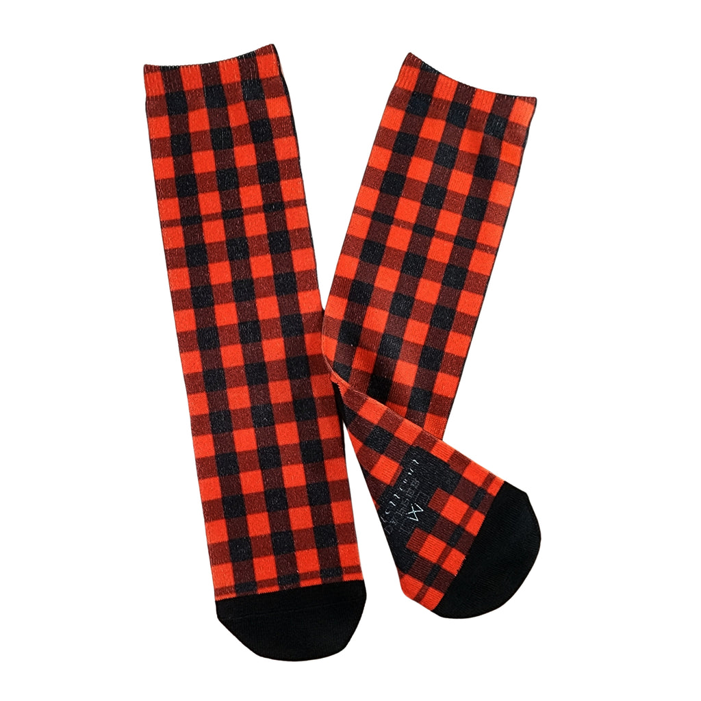 Red Buffalo Plaid Dress Socks - Dapper Xpressions
