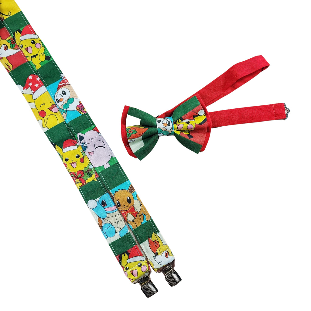 Christmas Pokémon Suspenders - Dapper Xpressions