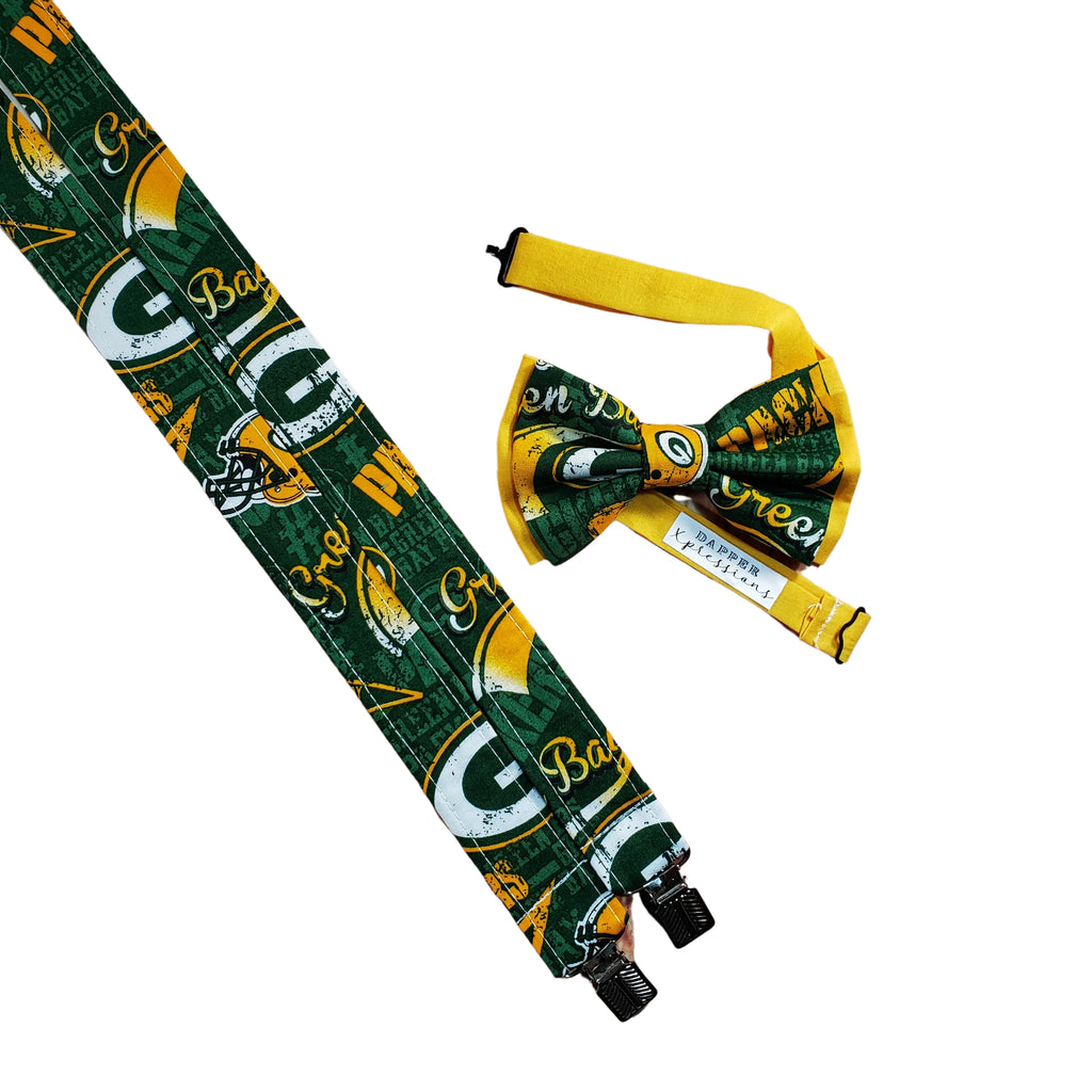 Green Bay Packers Suspenders - Dapper Xpressions