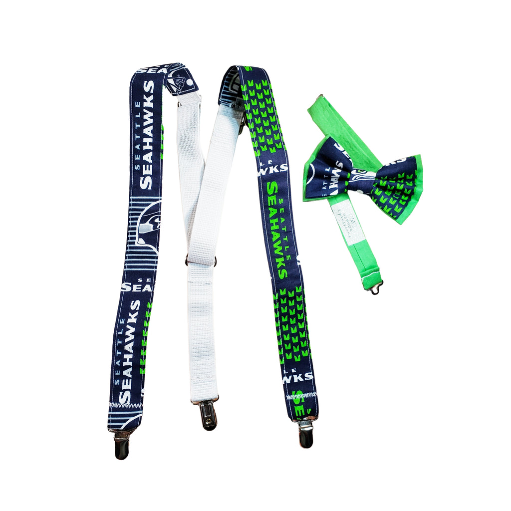 Seattle Seahawks Suspenders - Dapper Xpressions