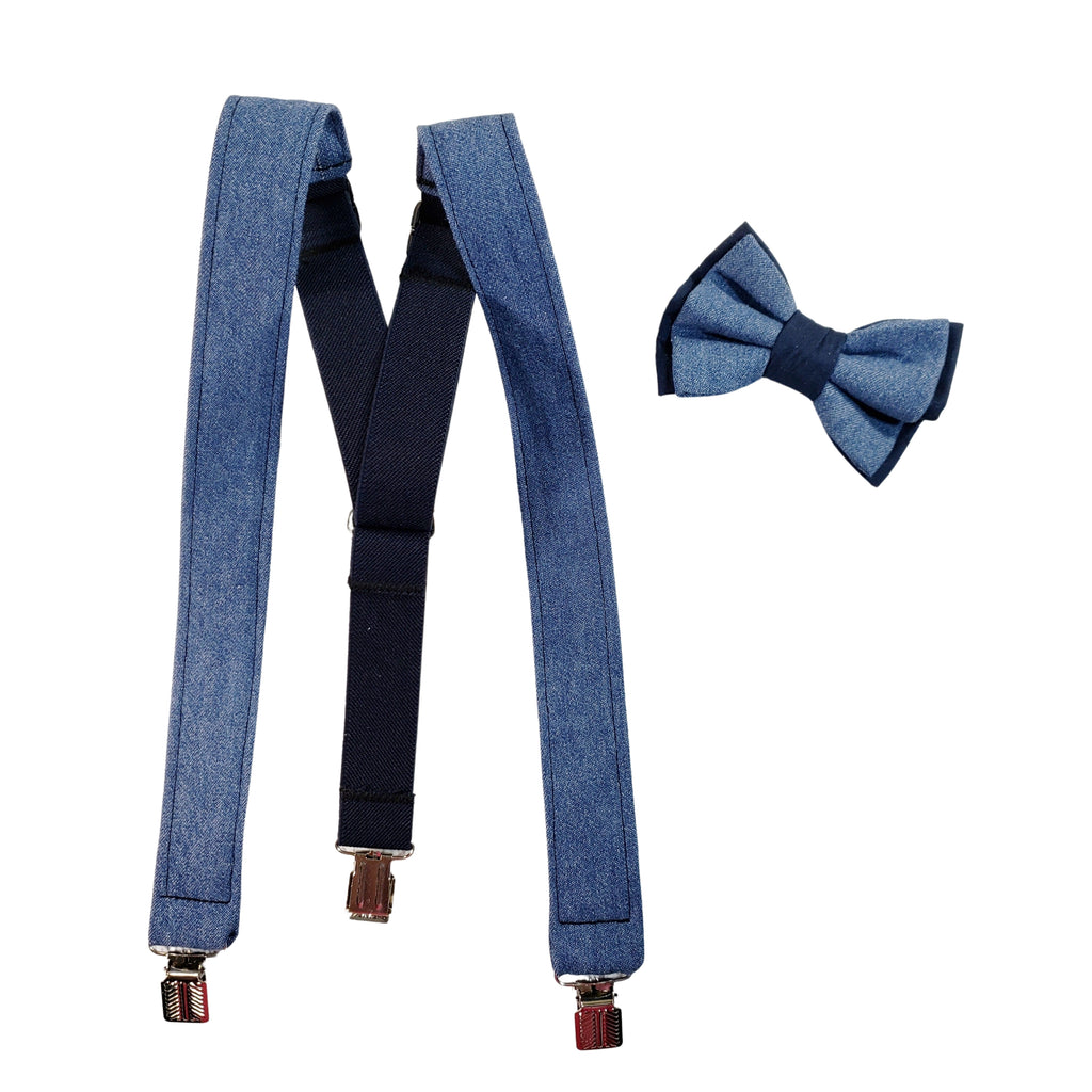 Blue Denim Suspenders - Dapper Xpressions
