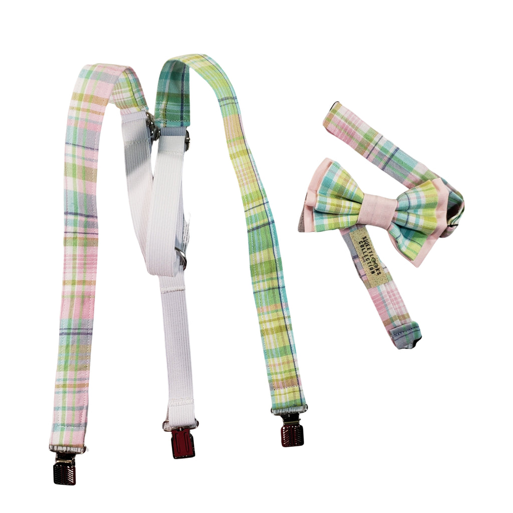 Pastel Plaid Suspenders - Dapper Xpressions