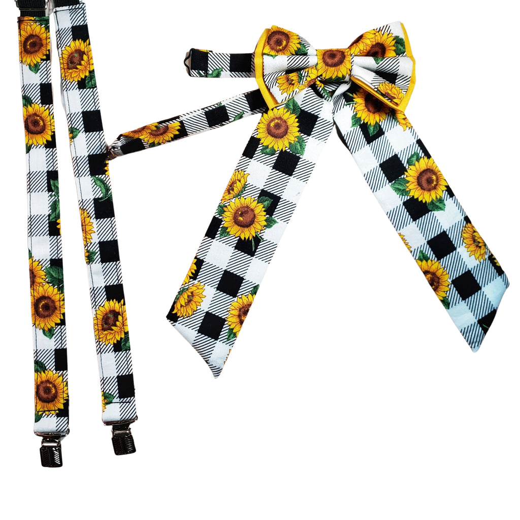 Sunflower Plaid Adjustable SweeTie - Dapper Xpressions