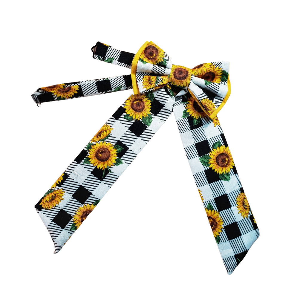 Sunflower Plaid Adjustable SweeTie - Dapper Xpressions