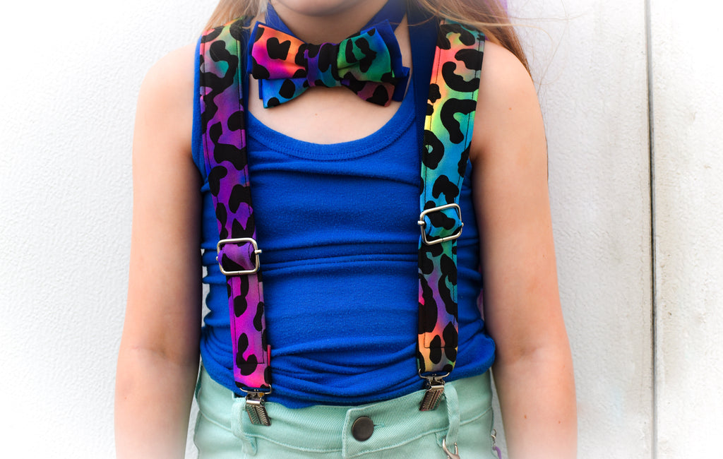 Rainbow Leopard Suspenders - Dapper Xpressions