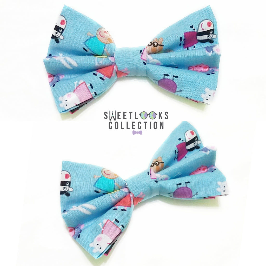 Peppa Pig Suspenders and Bow Tie (or Hair Bow) - Dapper Xpressions