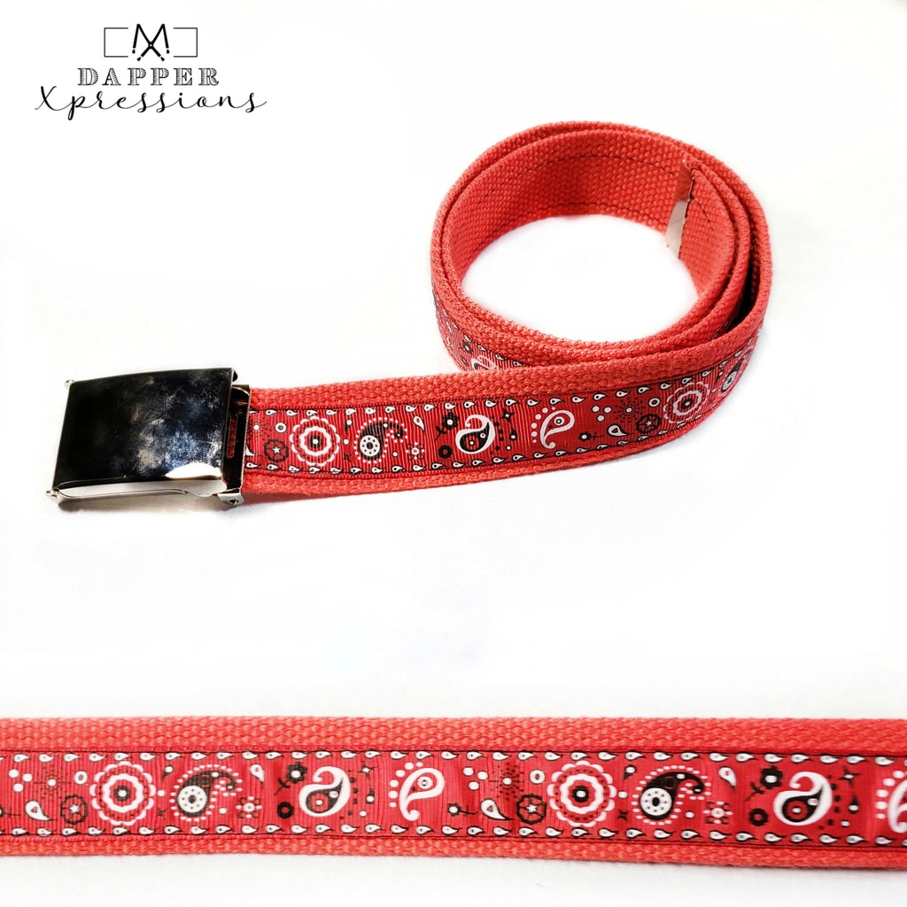 Red Bandana Belt - Dapper Xpressions