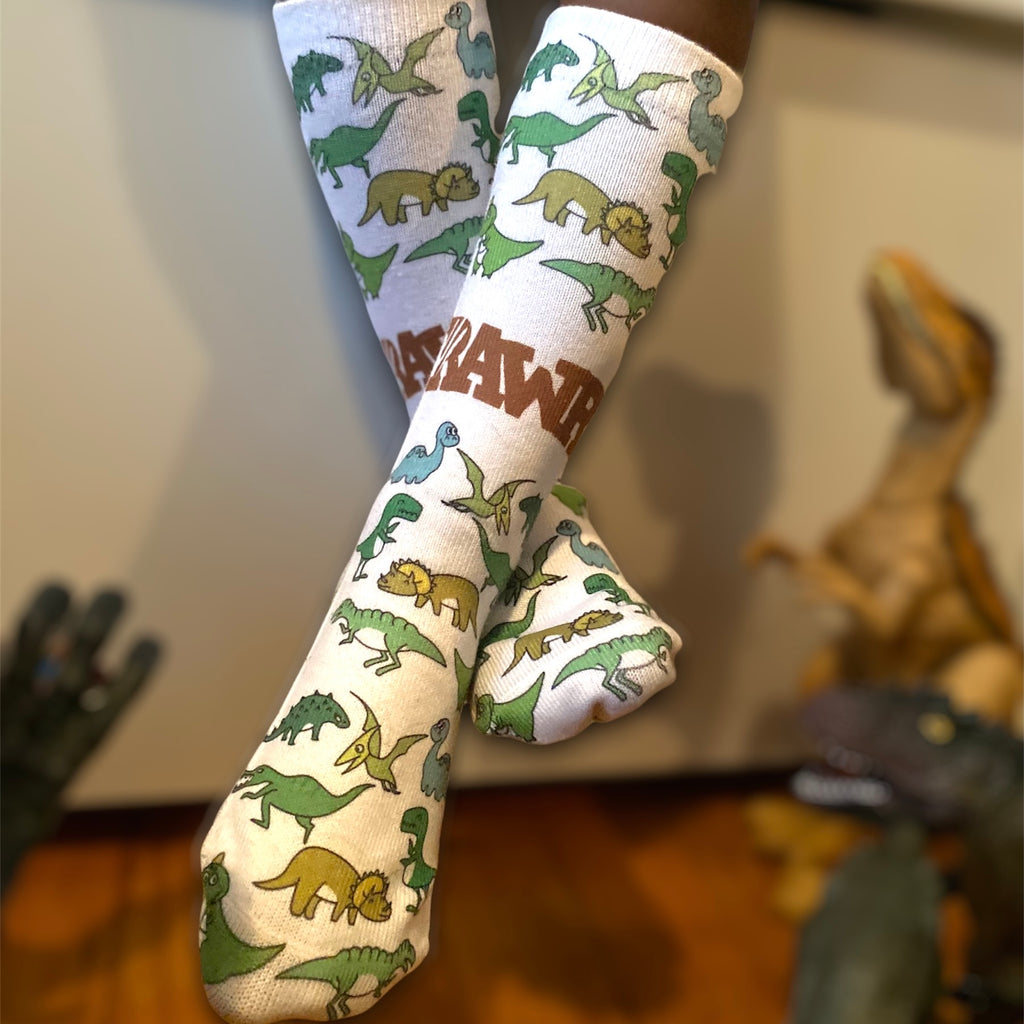 RAWR Dinosaur Socks - Dapper Xpressions