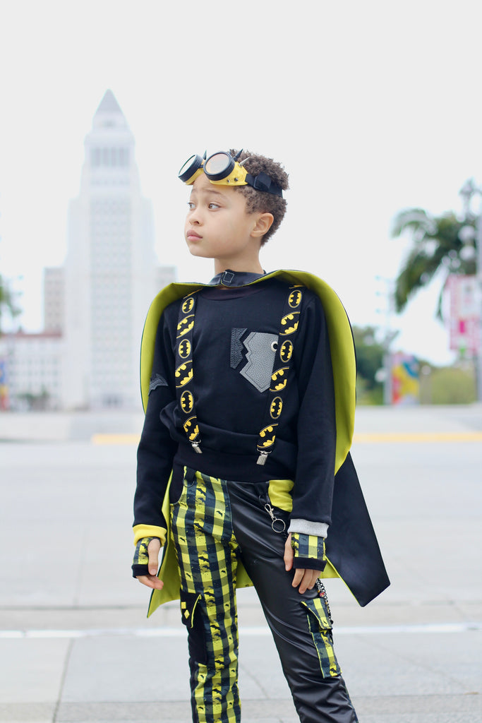 Batman Suspenders and Bow Tie (or Hair Bow) - Dapper Xpressions