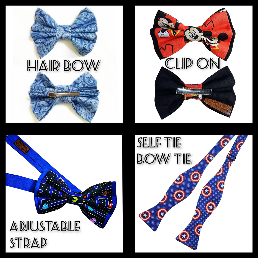 University of Nebraska Suspenders and Bow Tie (or Hair Bow) - Dapper Xpressions