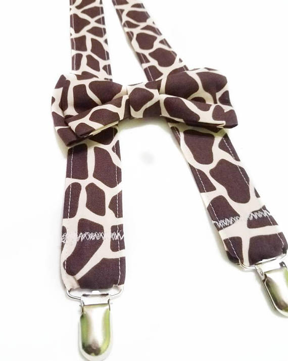 Giraffe Skinny Suspenders - Dapper Xpressions